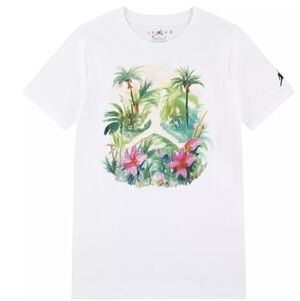 New Without Tags Jordan Boys Size Medium 10-12 Flamingo Graphic T-Shirt